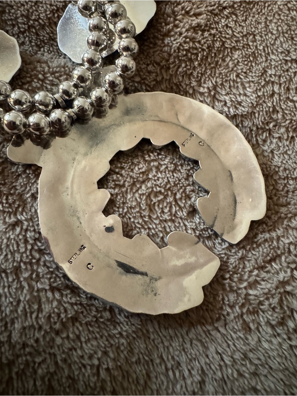 Turquoise Cluster Squash Blossom Necklace - Women's Jewelry - Picture 2 of 2